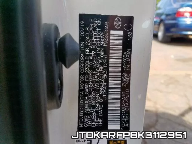 JTDKARFP8K3112951 фото 2