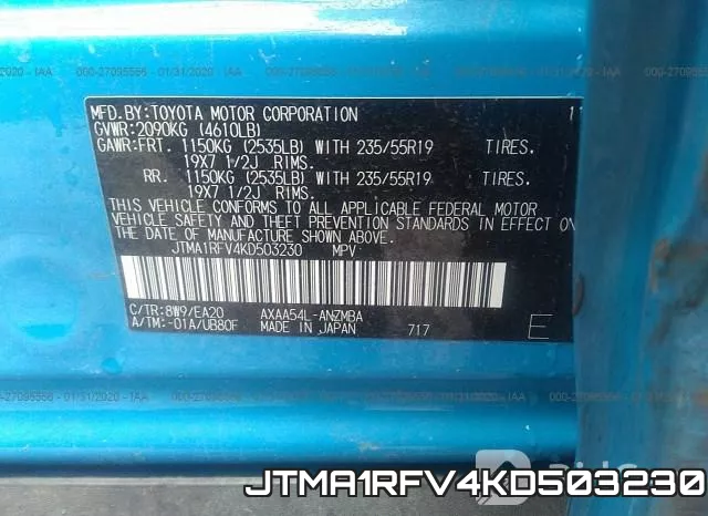 JTMA1RFV4KD503230 фото 10