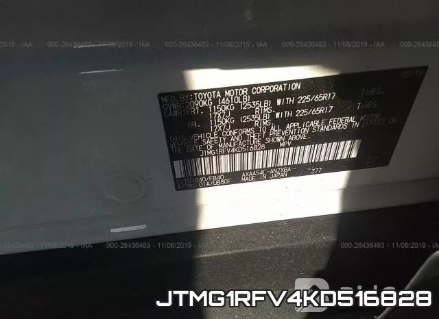 JTMG1RFV4KD516828 фото 10