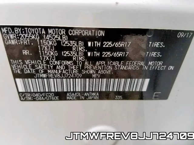 JTMWFREV8JJ724709 фото 2