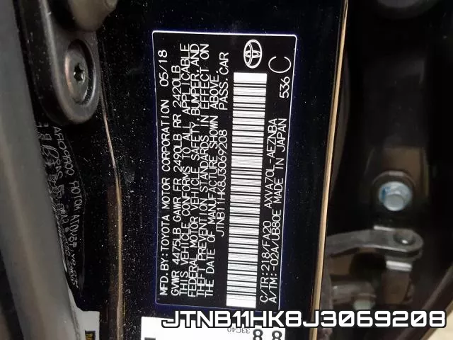 JTNB11HK8J3069208 фото 2