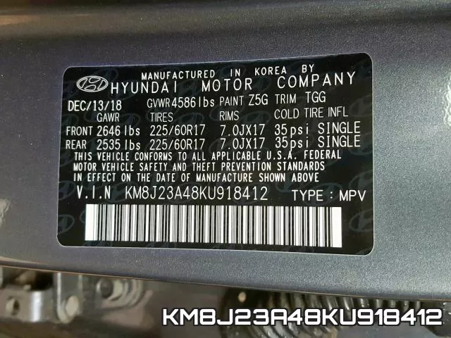 KM8J23A48KU918412 фото 2