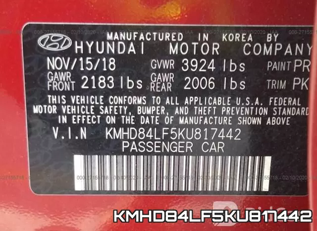 KMHD84LF5KU817442 фото 10