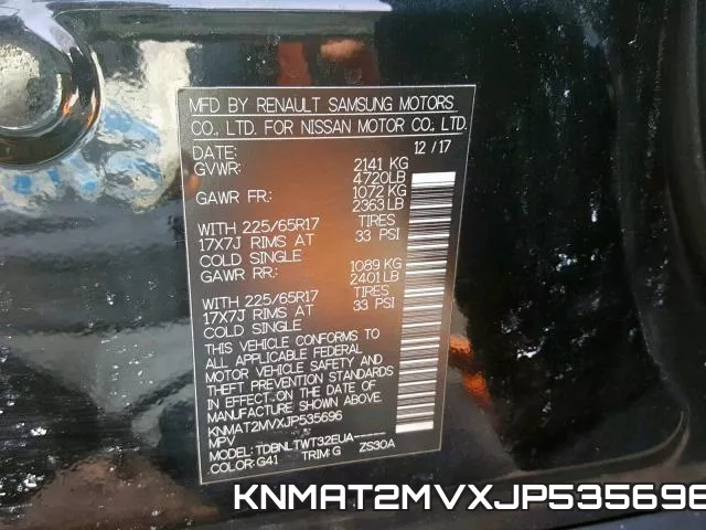 KNMAT2MVXJP535696 фото 2