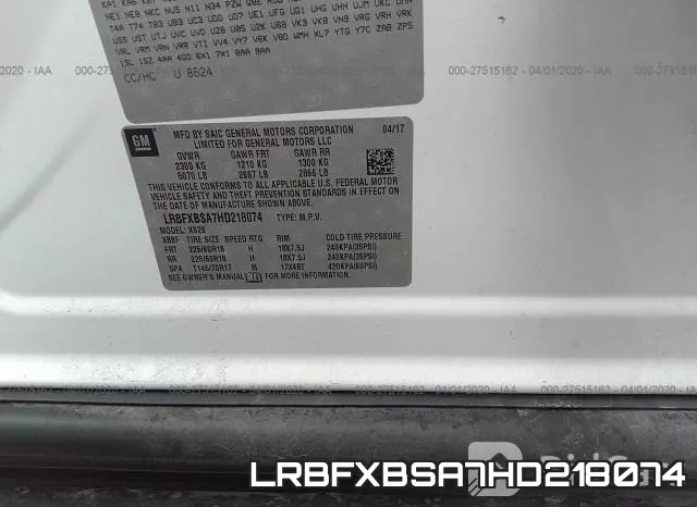 LRBFXBSA7HD218074 фото 10