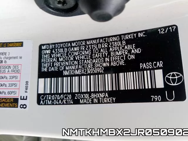 NMTKHMBX2JR050902 фото 2