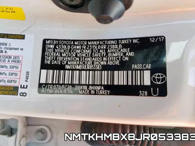 NMTKHMBX8JR053383 фото 2