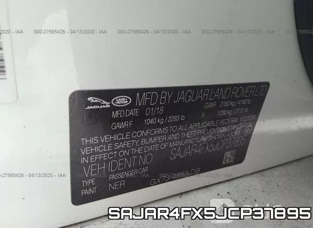 SAJAR4FX5JCP37895 фото 10