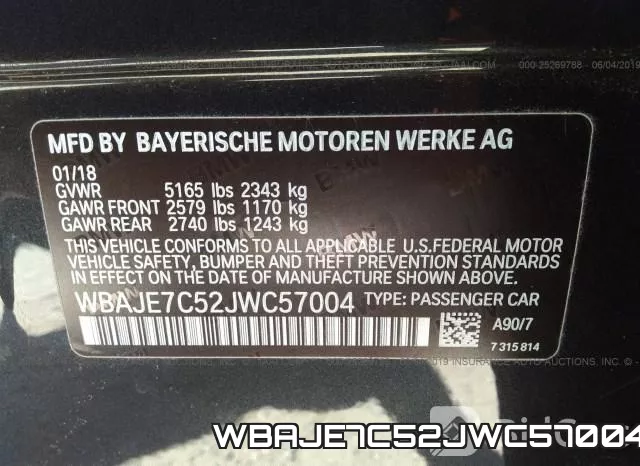 WBAJE7C52JWC57004 фото 10