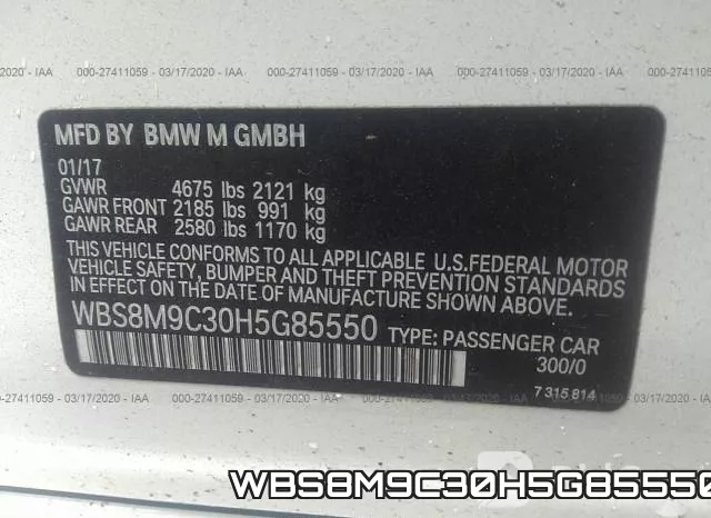 WBS8M9C30H5G85550 фото 10