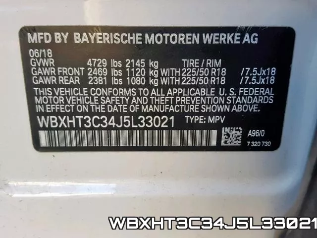 WBXHT3C34J5L33021 фото 2