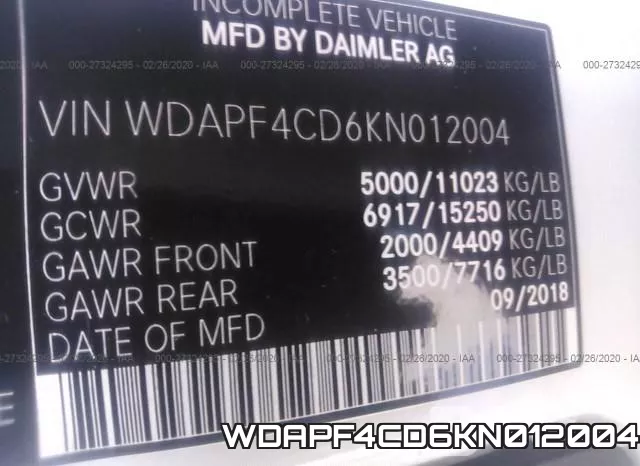 WDAPF4CD6KN012004 фото 10
