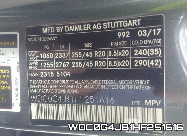 WDC0G4JB1HF251616 фото 5
