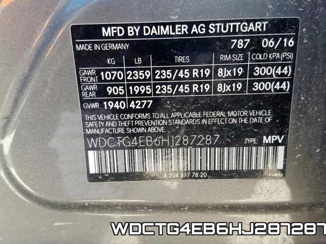 WDCTG4EB6HJ287287 фото 2