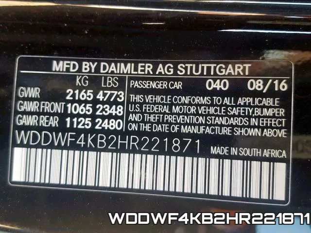 WDDWF4KB2HR221871 фото 2