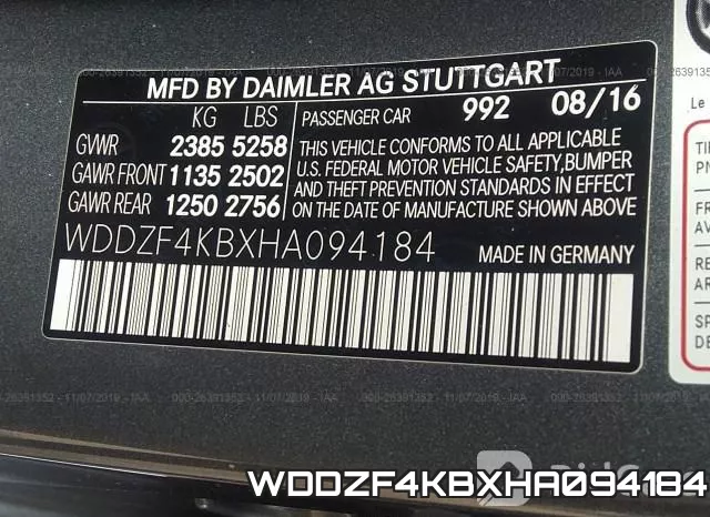 WDDZF4KBXHA094184 фото 10