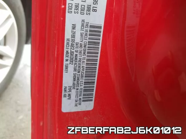 ZFBERFAB2J6K01012 фото 2