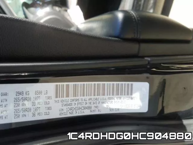 1C4RDHDG0HC904880 фото 2
