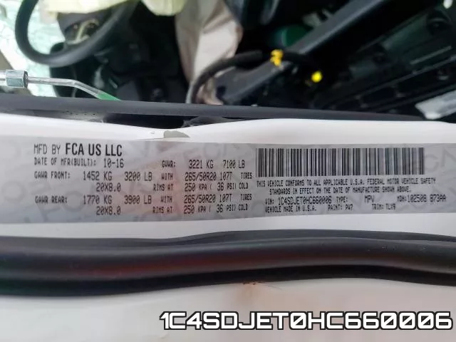 1C4SDJET0HC660006 фото 2