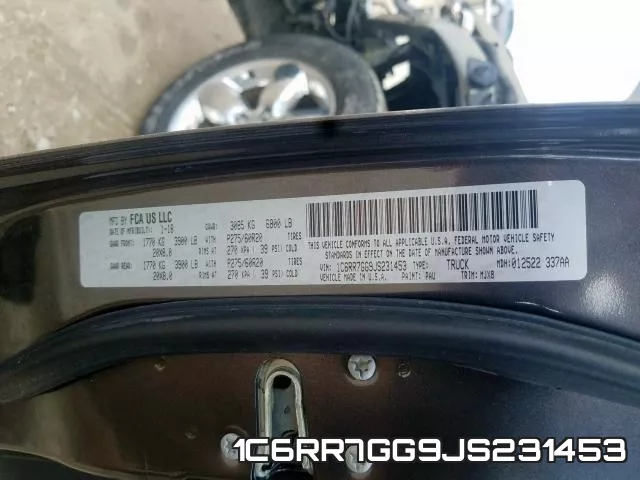 1C6RR7GG9JS231453 фото 2