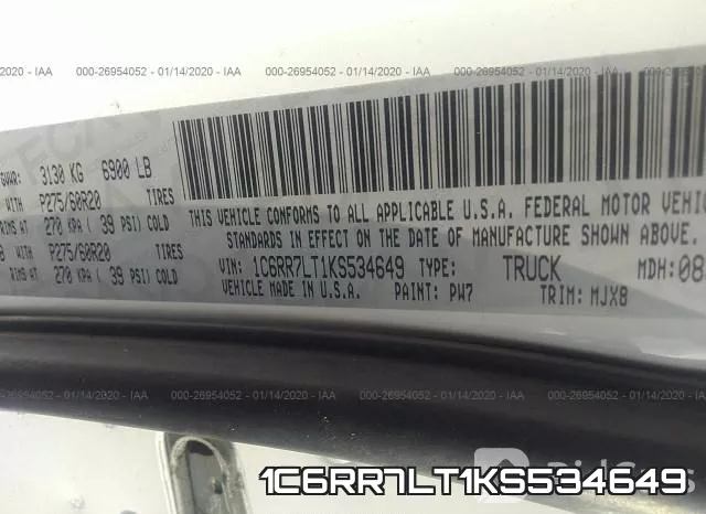 1C6RR7LT1KS534649 фото 10