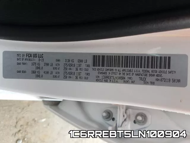 1C6RREBT5LN100904 фото 2