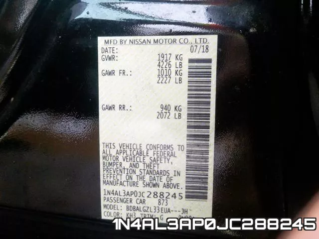 1N4AL3AP0JC288245 фото 2