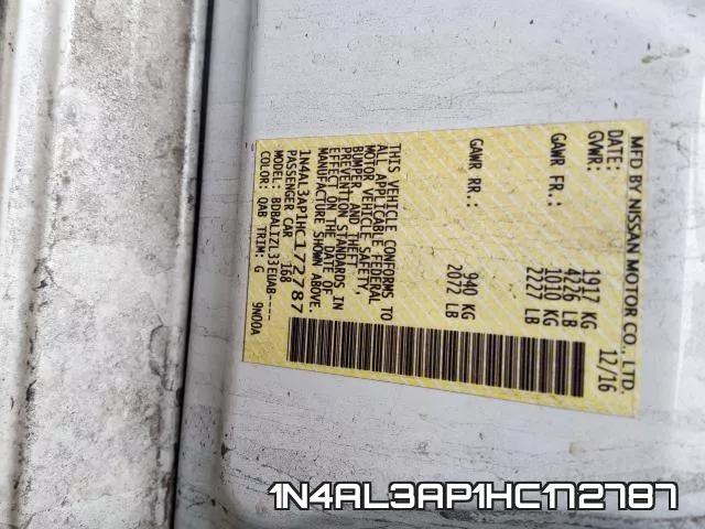 1N4AL3AP1HC172787 фото 2