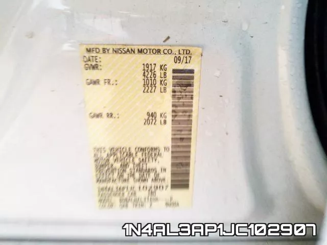 1N4AL3AP1JC102907 фото 2