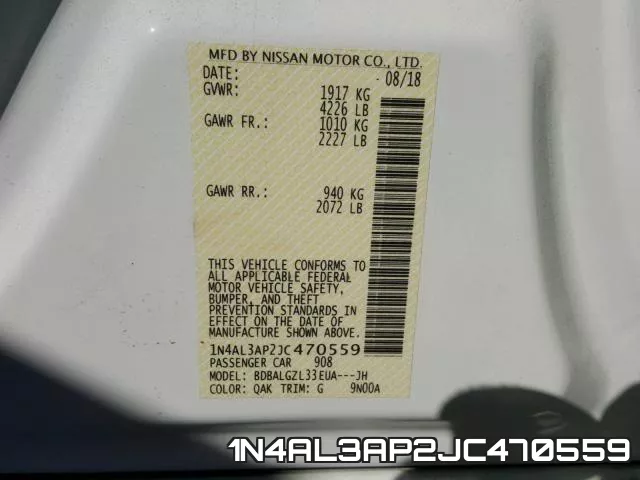 1N4AL3AP2JC470559 фото 2