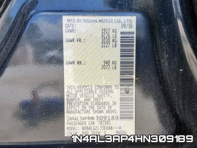 1N4AL3AP4HN309189 фото 2