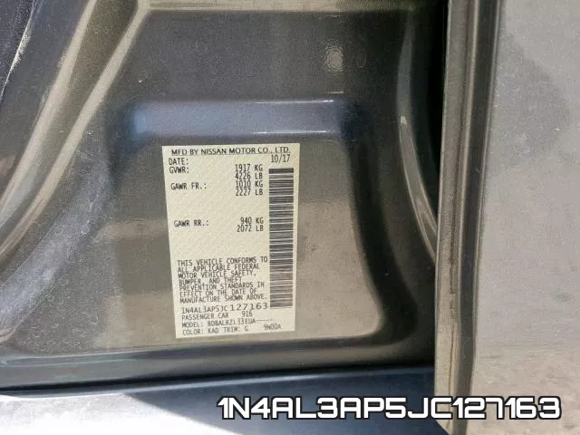 1N4AL3AP5JC127163 фото 2