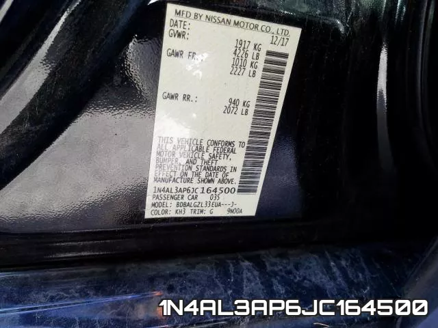 1N4AL3AP6JC164500 фото 2