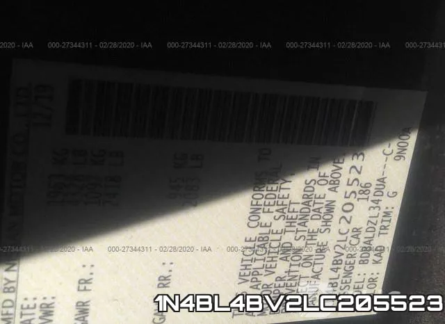 1N4BL4BV2LC205523 фото 10