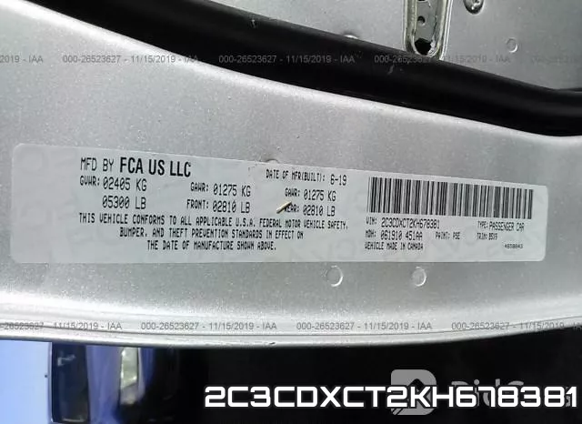 2C3CDXCT2KH678381 фото 10