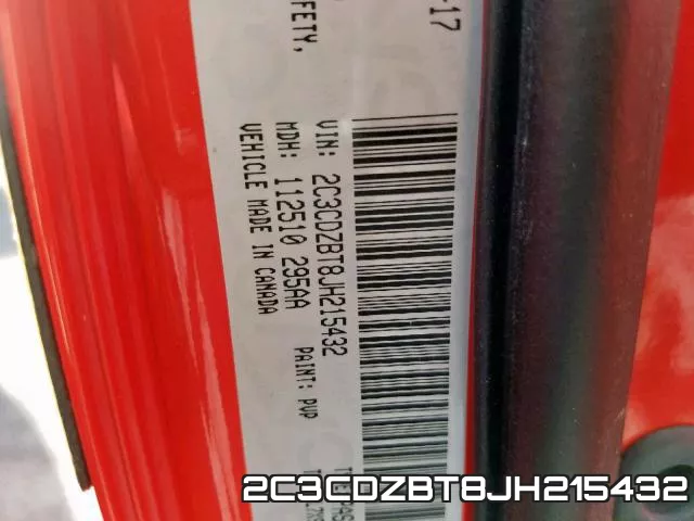 2C3CDZBT8JH215432 фото 2