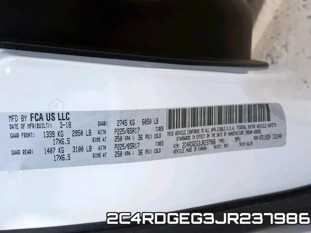 2C4RDGEG3JR237986 фото 2