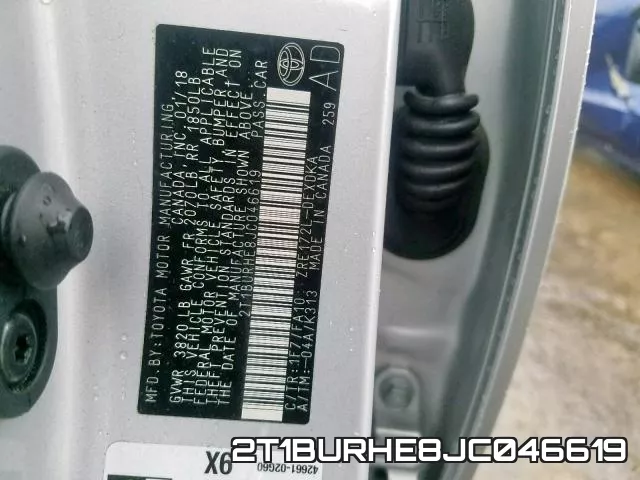 2T1BURHE8JC046619 фото 2