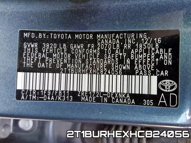2T1BURHEXHC824056 фото 2
