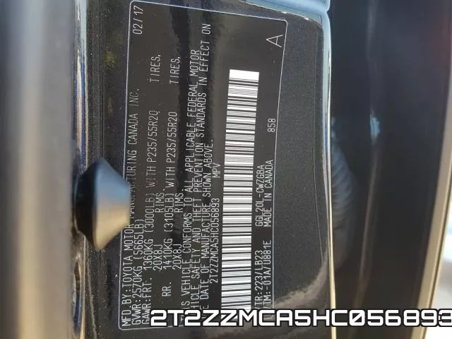 2T2ZZMCA5HC056893 фото 2