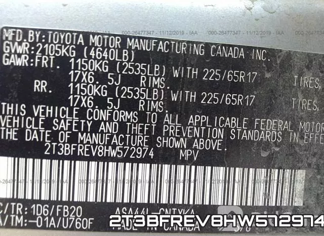 2T3BFREV8HW572974 фото 10