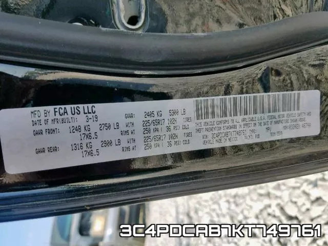 3C4PDCAB7KT749761 фото 2