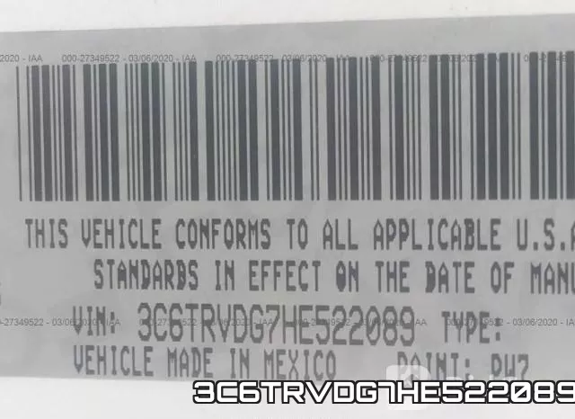 3C6TRVDG7HE522089 фото 10