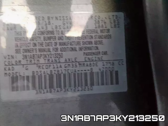 3N1AB7AP3KY213250 фото 2