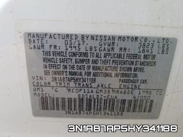 3N1AB7AP5HY341188 фото 2