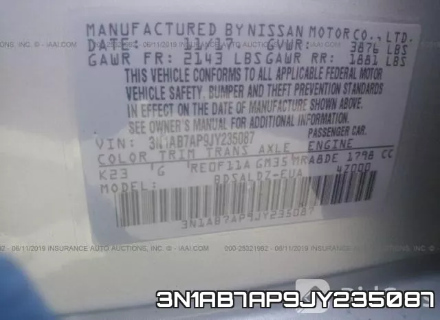 3N1AB7AP9JY235087 фото 10