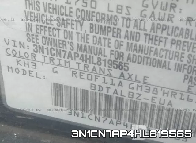 3N1CN7AP4HL819565 фото 10