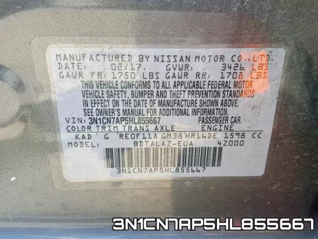 3N1CN7AP5HL855667 фото 2