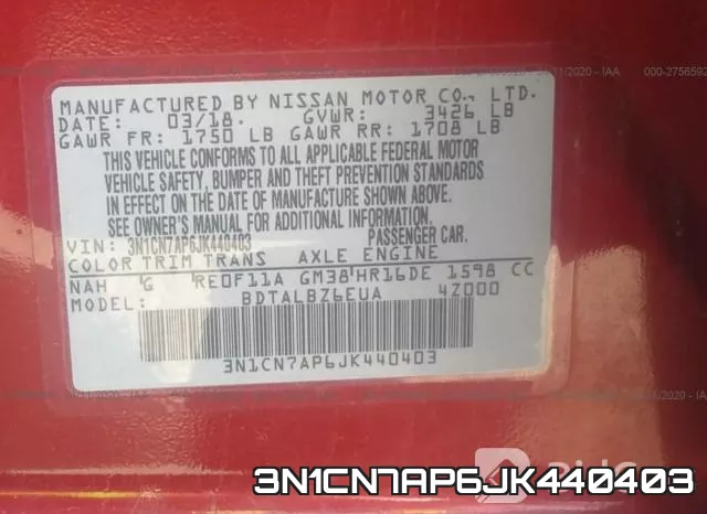 3N1CN7AP6JK440403 фото 10