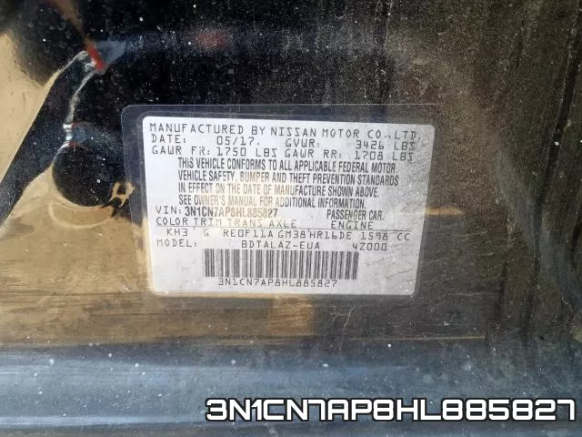 3N1CN7AP8HL885827 фото 2